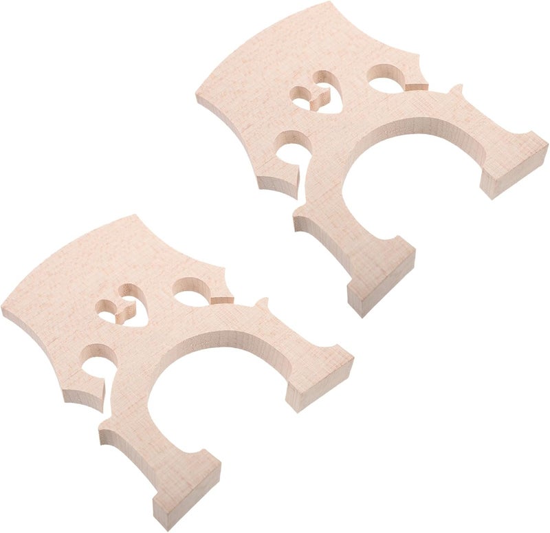 IMIKEYA 2pcs Maple Cello Bridge 4/4 Size Cello Maple Replacement Bridge Wood Grain for Accessories - Image 1