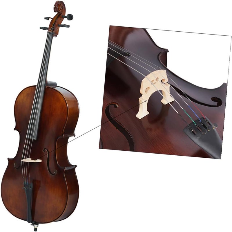 IMIKEYA 2pcs Maple Cello Bridge 4/4 Size Cello Maple Replacement Bridge Wood Grain for Accessories - Image 5