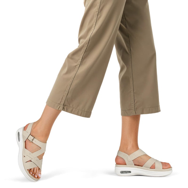 mysoft Women's Walking Sandals Comfortable Air Cushioned Support Ankle Strap Dress Sandals - Image 3