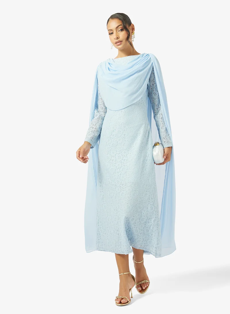 Golden Apple  Lace With Chiffon Design Dress for Women | Best Price UAE