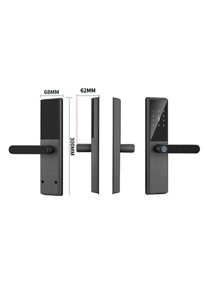 Generic WAFU Smart Door Lock Keyless Entry Door Lock Handle with Cards and Keys Biometric Door Lock Tuya App Remote Operation Virtual Password Anti-peeping Smart Lock  - Image 3