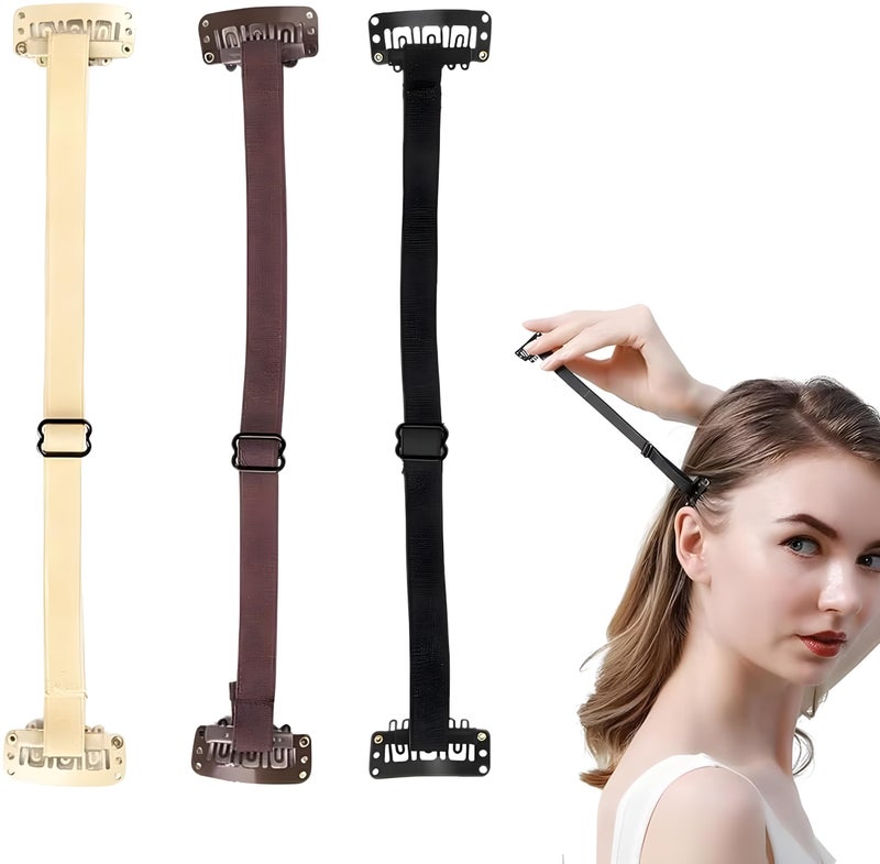 3 Pieces Invisible Face Lift Kit with Clips for Lifting Eyebrows and Eyes - Adjustable Hair Lifting Straps