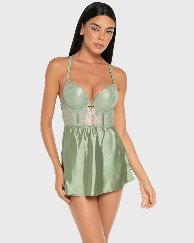 ايسلا اند ايفي Isla & Evie Satin Wired Cupped Babydoll