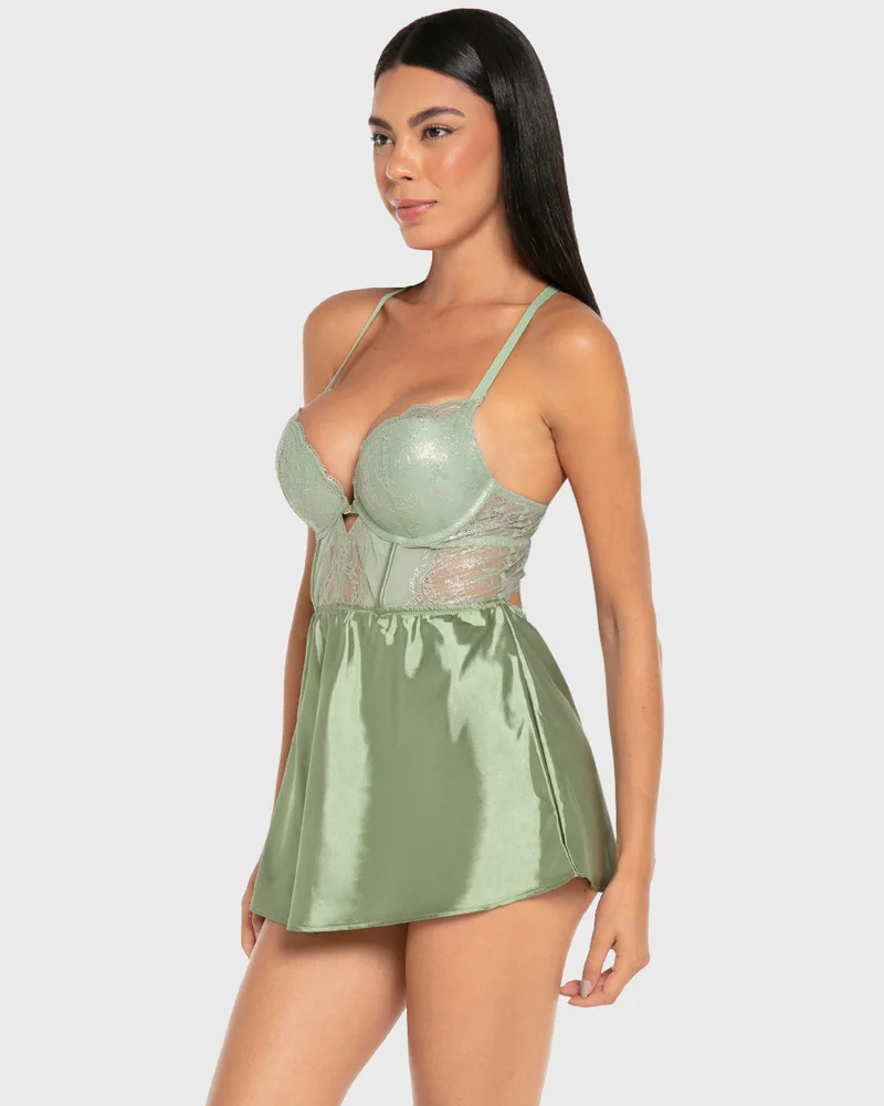 ايسلا اند ايفي Isla & Evie Satin Wired Cupped Babydoll