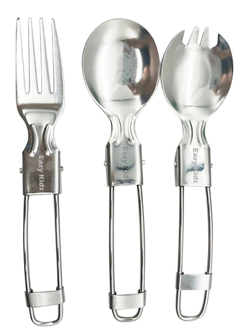Eazy Kids Folding Spork, Spoon And Fork Combo  - Image 1