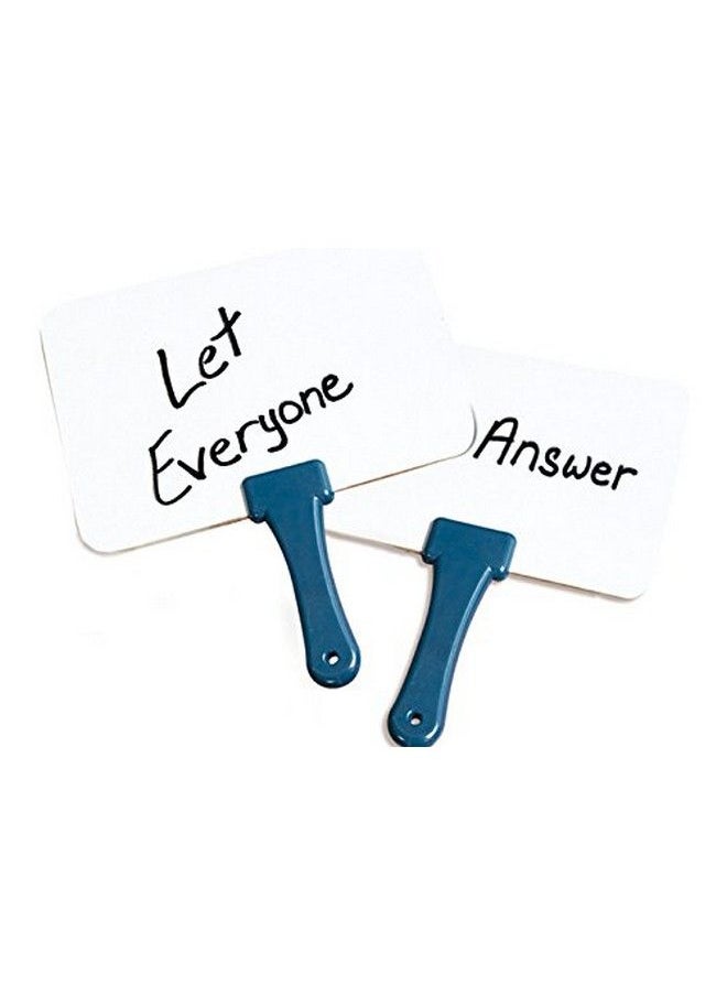 Trainers Warehouse - Quick Response White Board Blue Handle ; Handheld White Board With Handle Teaching Props Supersturdy Dryerase Twosided Whiteboards - Image 1