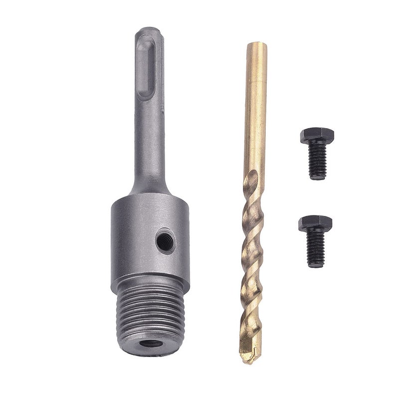 قضيب توصيل SDS Plus 160 مم ولقمة حفر توجيهية، لمنشار ثقب الخرسانة والأسمنت والطوب (قضيب SDS Plus: 160 مم) - Image 1