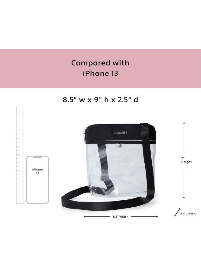 باجاليني حقيبة كروس بودي نسائية من Baggallini Stadium Clear Pocket، باللون الأزرق الداكن، مقاس واحد - Image 2