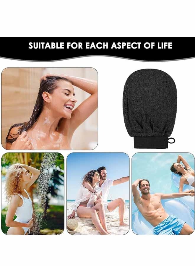 4PCS Exfoliating Glove Body Scrubber - Exfoliating Mitt Dead Skin Remover, Shower Face and Body Exfoliator - Korean Style Skin Scrubber Washcloth - Spray and Self Tan Remover - Image 3