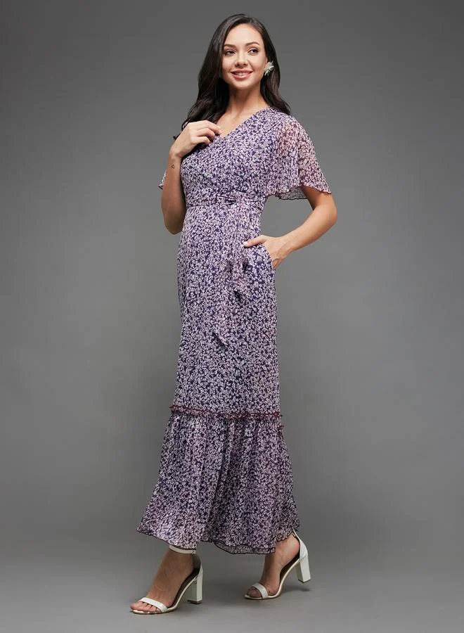 Miss Chase Floral Print Maxi Dress