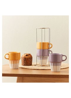 Galexia 5-Piece Stackable Mug Set 10.5 x 8.5 x 8.5 cm
