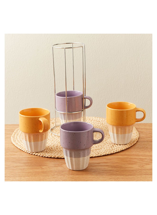 Home Box - Galexia 5-Piece Stackable Mug Set 10.5 x 8.5 x 8.5 cm - Image 1