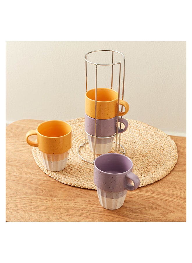 Home Box - Galexia 5-Piece Stackable Mug Set 10.5 x 8.5 x 8.5 cm - Image 1
