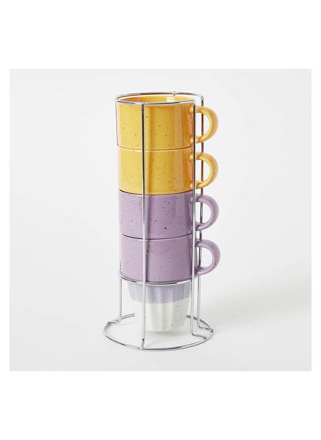 Home Box - Galexia 5-Piece Stackable Mug Set 10.5 x 8.5 x 8.5 cm - Image 1