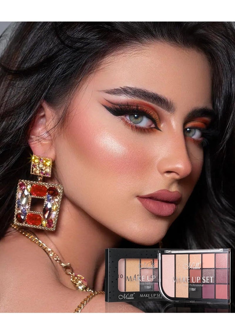 Me Now - Menow Eyeshadow & Highlighter Makeup Set Palette  - 11 Colors - Image 1