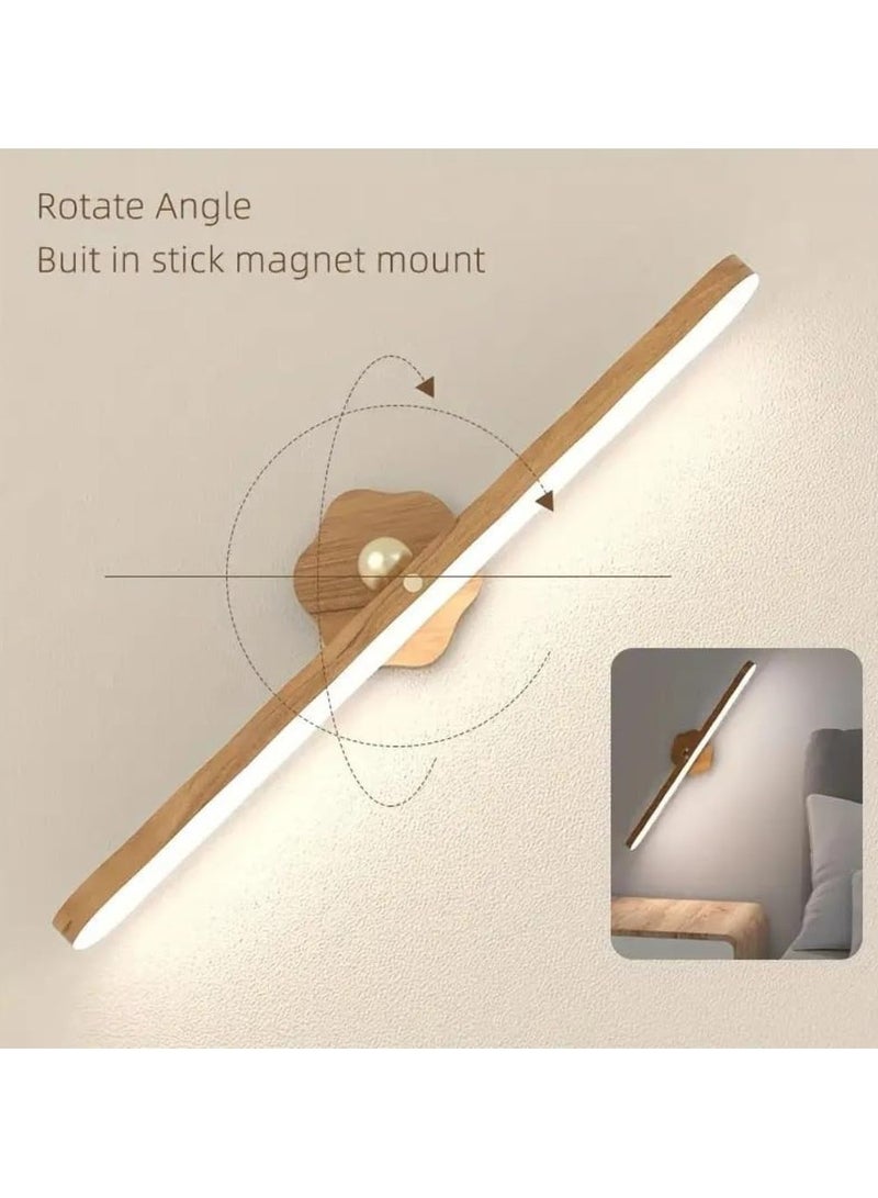 ميكسد مصباح ليلي دوار، قابل لإعادة الشحن عبر USB، مصباح حائط خشبي مغناطيسي LED، مصباح حائط قابل للتعتيم يعمل باللمس للمطبخ، الرواق، خزانة الملابس، الخزانة - Image 3