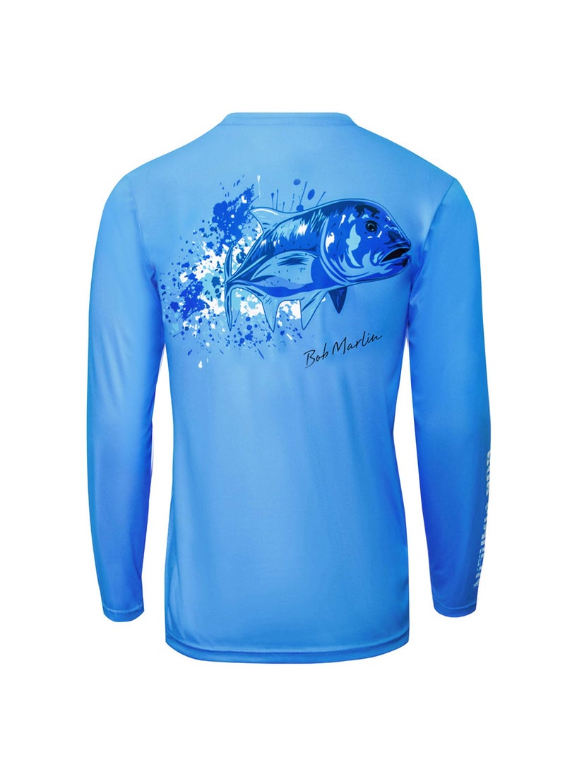 BOB MARLIN Marlin Performance Shirt Ocean Gt Blue-Small  - Image 1