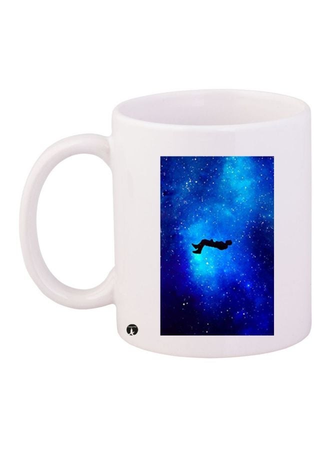RYN Starry Sky Printed Coffee Mug White/Blue/Black 11ounce