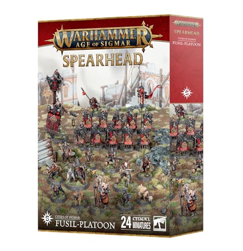 Games Workshop Warhammer Age of Sigmar Cities of Sigmar FusilPlatoon 24 Miniature Spearhead Army Set - Image 1