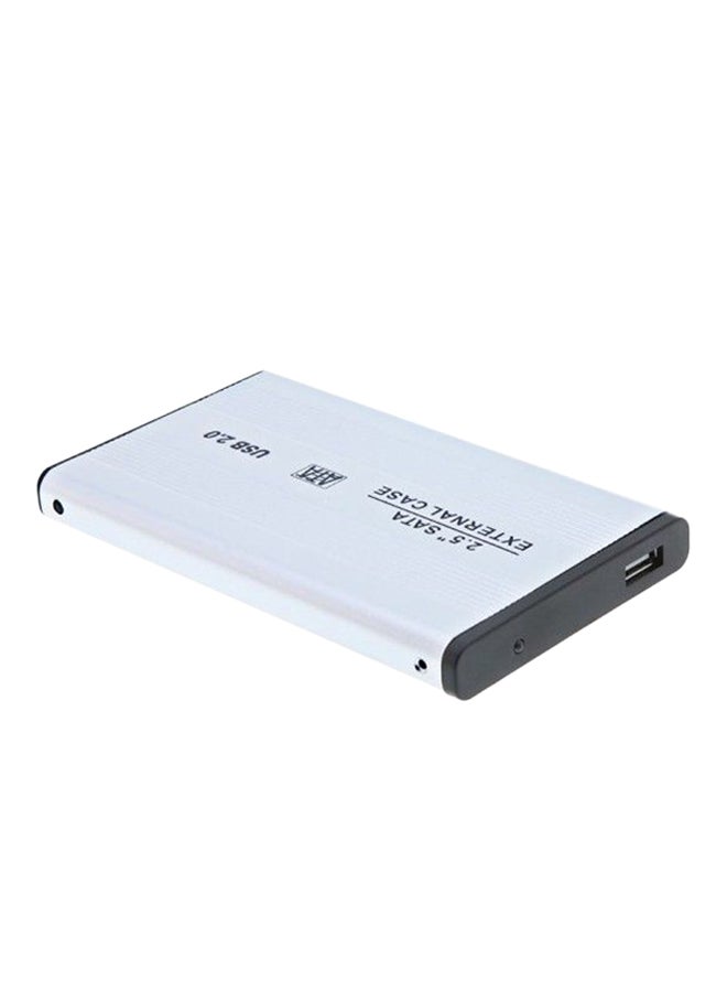 USB 2.0 SATA Hard Disk Drive External Adapter Case White