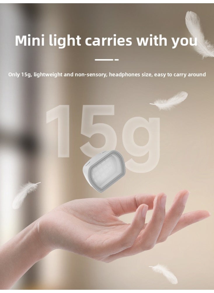 Neewer OSMO Pocket 3 Fill Light Accessory, Pocket Portable Mini 15g, Magnetic Clip, 3 Color Temps 2800K/4500K/6500K, 3 Brightness Levels, 200mAh 1.5–8h, Type-C Charge-While-Use, Won’t Block Screen/Ports - Image 4