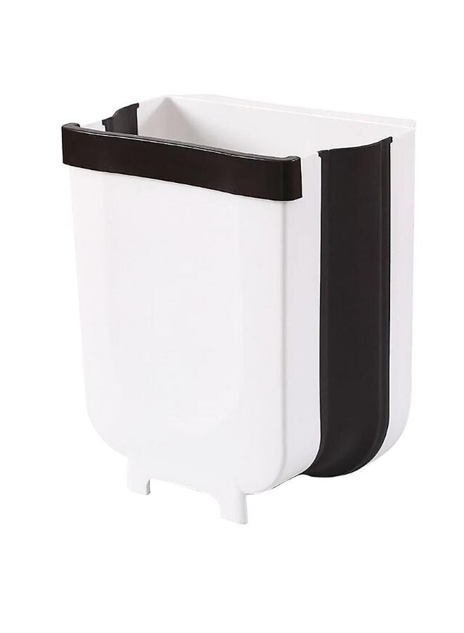 Collapsible Waste Bin for Home Kitchen Cabinet with Hanging Door Ideal for Emptying Vegetable and Fruit Waste Directly from the Worktop 9L Capacity - White - Image 3