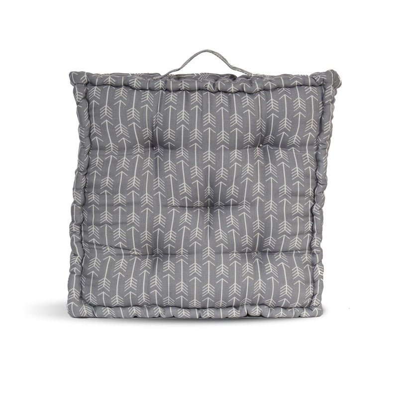 Faburaa Faburaa Aura Box Cushion for Meditation Floor Cushion for Sitting in Living Room Arrow Grey 20 x 20 Inches  - Image 1