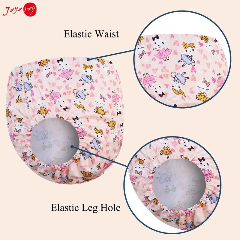 Joyo roy 4Pcs Diaper Covers for Girls Training Underwear for Girls 3T Rubber Pants for Toddlers Plastic Diaper Covers for Swimming Plastic Underwear for Potty Training Rubber Pants for Babies 3T - Image 3
