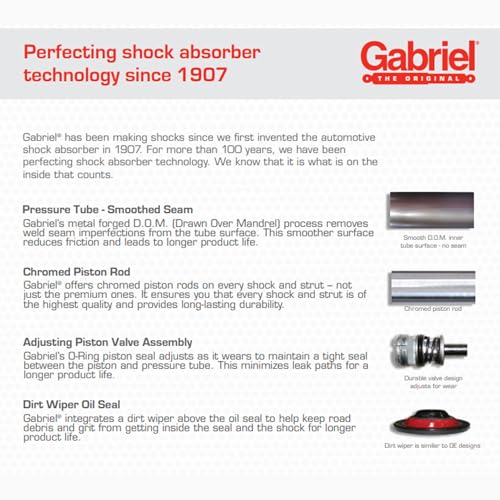 Gabriel 6853SE Steering Stabilizer for Chevrolet & GMC C1500 C2500 K1500 K2500 K3500 Silverado 2500 HD Tahoe Sierra Yukon; Jeep Grand Cherokee OEM# 583060, 7000406, SC2963, 744888, 19172178 (1 Pack) - Image 4