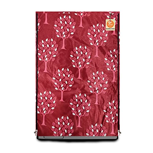 KANUSHI Industries® Washable & Dustproof Tree Design Front Load Automatic Washing Machine Cover (Maroon) (Suitable for 6 Kg, 6.5 kg, 7 kg, 7.5 kg)(WASMAC-MAROON-TREE-FRONT-01) - Image 3