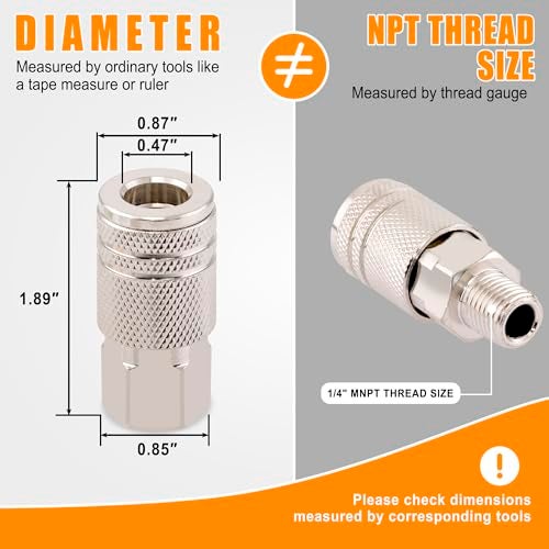 Ailbiuko 67Pcs Air Coupler and Plug Kit,1/4 Inch NPT Air Tool Fittings Set, Quick Connect Air Hose Fittings Air Compressor Accessories - Image 2