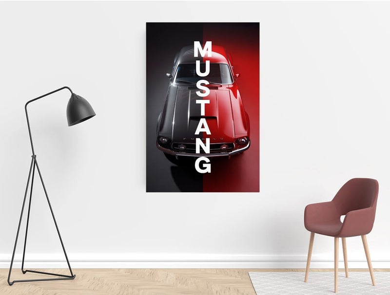 اي ار اس لوحة جدارية قماشية فاخرة لسيارة رياضية من ARS - ملصق سيارة رياضية حديثة بإطار، 60 × 90 سم، مناسبة للمكتب وغرفة المعيشة وغرفة النوم كهدية. - Image 2