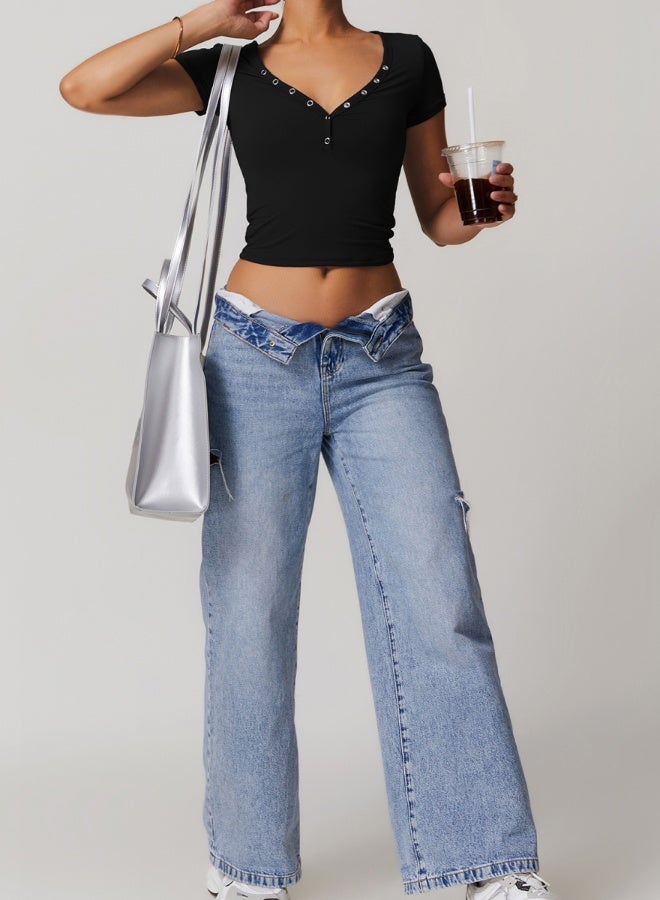 KAWN.YOGA Womens Crop Top Short Sleeves  - Image 4