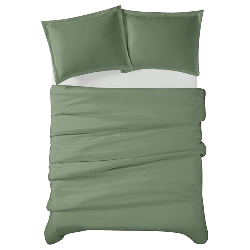 Cannon Heritage Solid Duvet Set Green Polyester 3-Piece King Duvet Set, Solid Color Themed, for Men and Women, Oeko-TEX Certified Confidence - Image 4