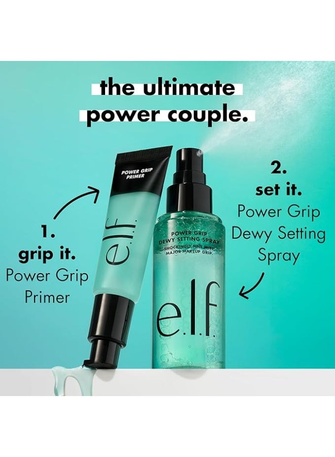 elf e.l.f. Power Grip Dewy Setting Spray – Long-Lasting Makeup Fixer, Hydrating & Dewy Finish, Oil-Control, Lightweight Formula, Smudge-Proof & All-Day Wear, 100ml - Image 5
