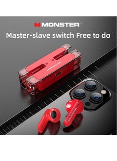 Monster XKT08 TWS Bluetooth Earphone Game Music Dual mode Waterproof Wireless Earbuds In-ear Noise Cancellation Headset