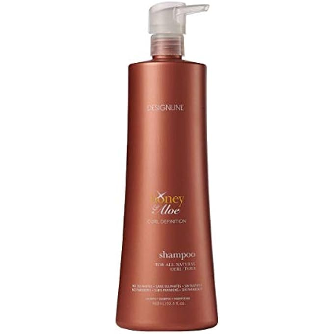 DESIGNLINE HONEY & ALOE SHAMPOO, 32.5 OZ - REGIS GENTLY CLEANSES AND HELPS CREATE FRIZZ-FREE BETTER DEFINED CURLS - Image 1