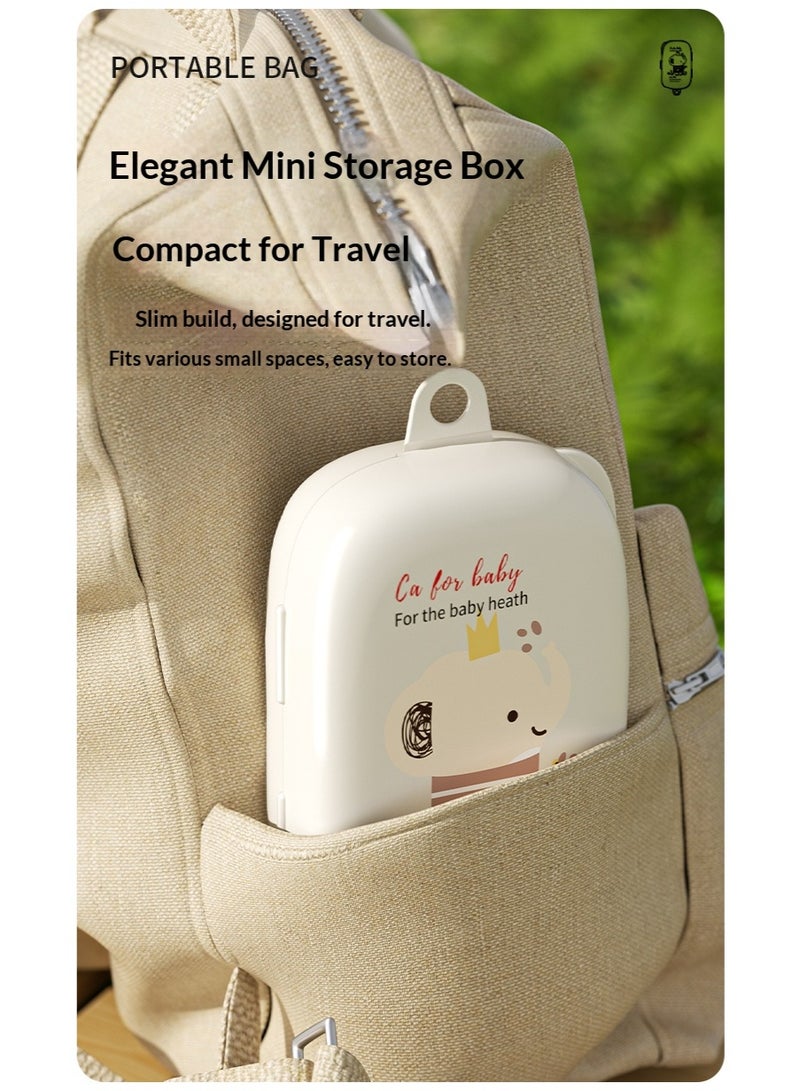 طقم فرش تنظيف رضّاعات الأطفال المحمول مع رف تجفيف - مجموعة تنظيف سيليكون 6 في 1 للرضّاعات والماصات والحلمات - حقيبة تخزين مناسبة للسفر - بيج - Image 4