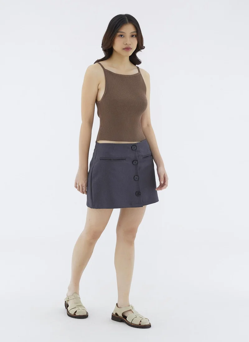 ذا اديتورز ماركت Felane Low-Rise Mini Skirt