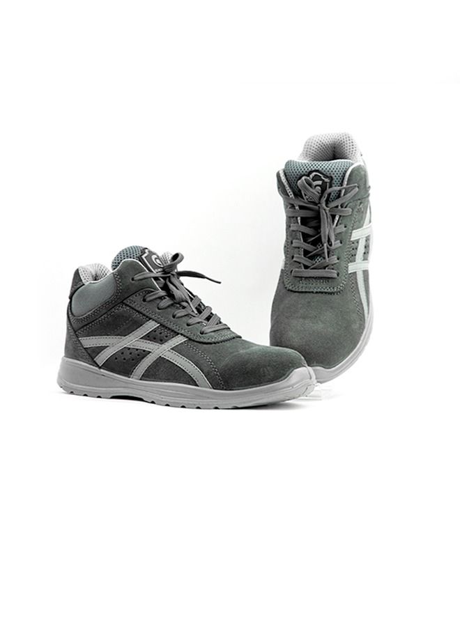 جلاديتور حذاء سلامة رجالي غلادياتور 6046 برباط بمقدمة مركبة رمادي عالي الكاحل AK S1P - Image 3