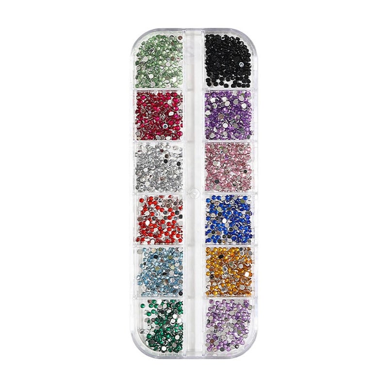 JALIYA 3000pcs 3D Flatback Rhinestones 2mm Mini Charms for Nail Design - Colorful Resin Diamonds Gems Jewels Kit for Nail Art and Crafting - Image 3