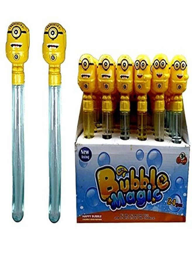 Arsdewy Large Minions Bubble Blaster Long Stick Toy for Kids (Pack of 4) - Image 1