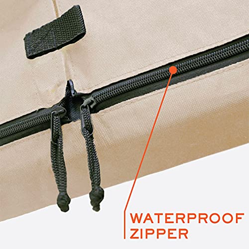 Bozzcovers Outdoor TV Cover 86-90 inch - with Zipper, Weatherproof, Waterproof 360 Degrees Protection, Soft Non Scratch Interior - Beige - Image 3
