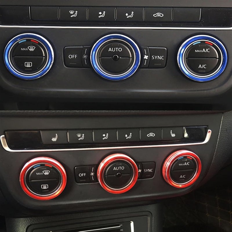 Yurefax Control Knob Cover Ring Set for Skoda Vehicles - Image 5