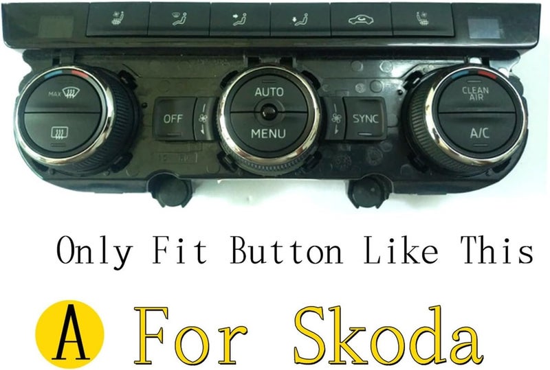 Yurefax Control Knob Cover Ring Set for Skoda Vehicles - Image 4