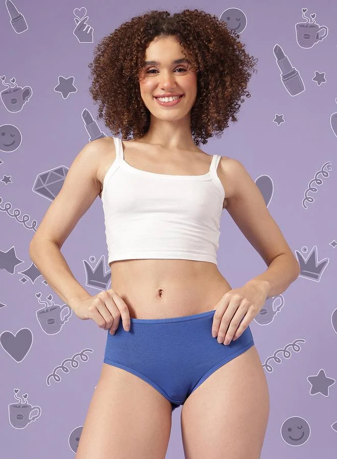 Clovia Pack of 3 - Mid Waist Hipsters - Cotton
