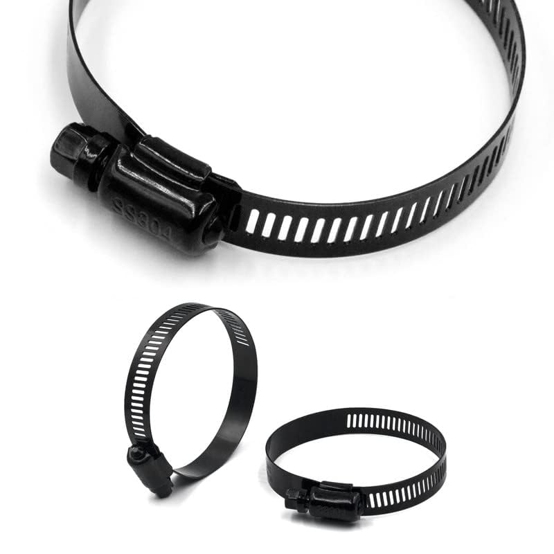 ISPINNER 2pcs 5 Inch Stainless Steel Adjustable 105-127mm Size Range Worm Gear Hose Clamp, Fuel Line Clamp for Plumbing, Automotive and Mechanical Application (Black) - Image 5