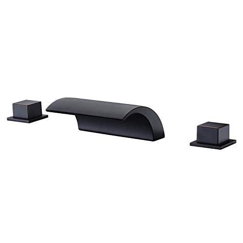 sumerain Roman Tub Faucets Oil Rubbed Bronze,Waterfall Tub Filler Faucet for High Flow - Image 1