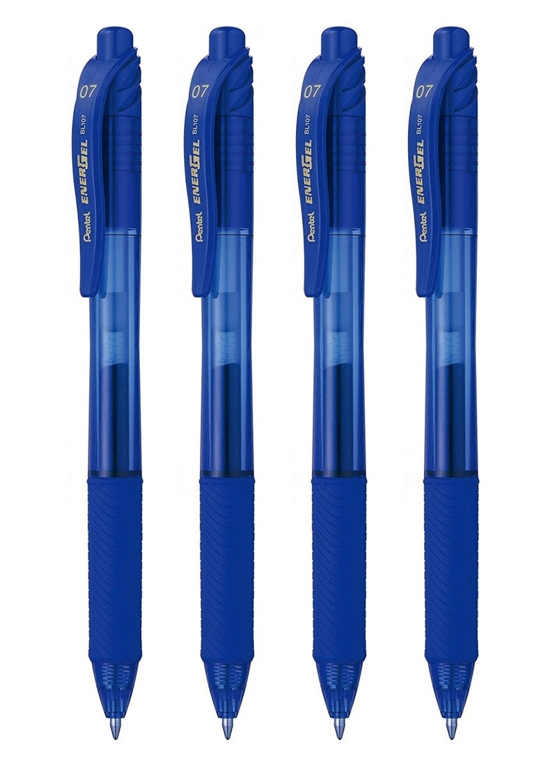 Pentel قلم حبر جل إنرجيل 4 قطع رأس 0.7 مم حبر أزرق - Image 1