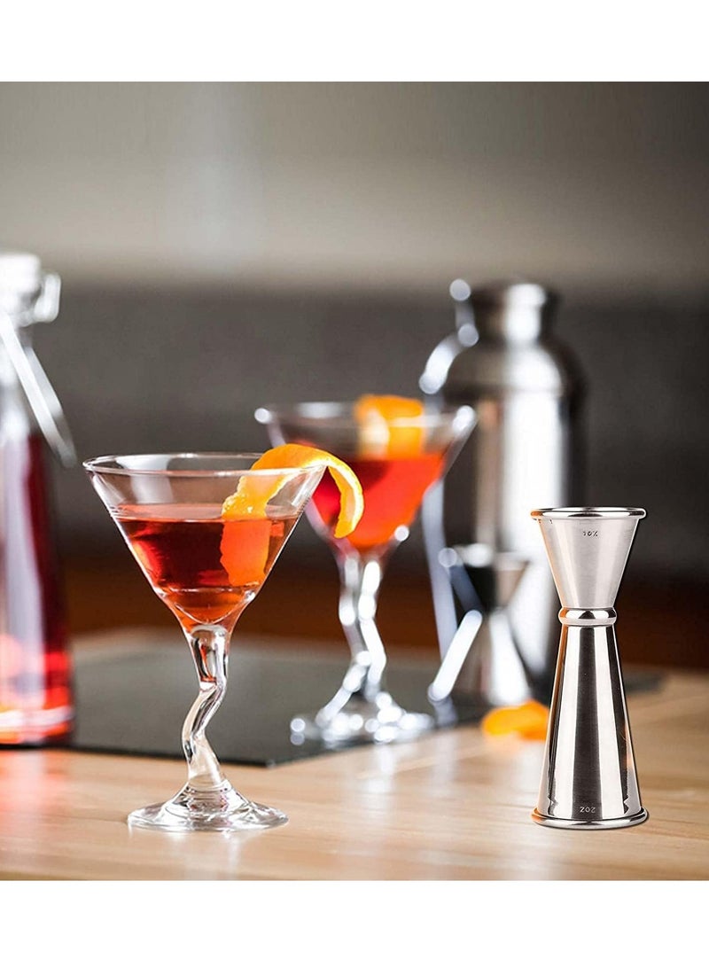 SOLARAE Double Jigger for Bartending Jigger 2 oz 1 oz Cocktail Jigger Japanese Jigger Bar Jigger Cocktail Measuring Jigger Liquor Measuring Jigger with Measurements Inside 2PCS - Image 3